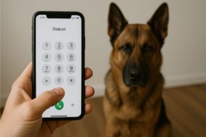 Persona llama para denunciar maltrato animal de forma segura